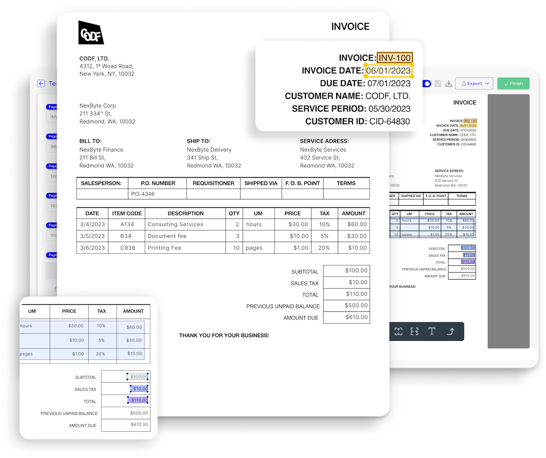 SmartDocumentor Cloud's invoice and receipt review functionality